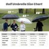Baraida Golf Umbrella Large 62/68/72 Inch, Extra Large Oversize Double Canopy Vented Windproof Waterproof Umbrella, Automatic Open Golf Umbrella for Men and Women and Family.(72 Inch,Black) view 2