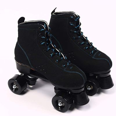 WSJYP Sporty Roller Skates, Comfortable and Breathable Double-Row Skates, for Girls and Boys,29-Black