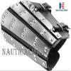Nautical-Mart Medieval Metal Armor Style Bracers with Leather - Arm Guards Silver, Large view 3