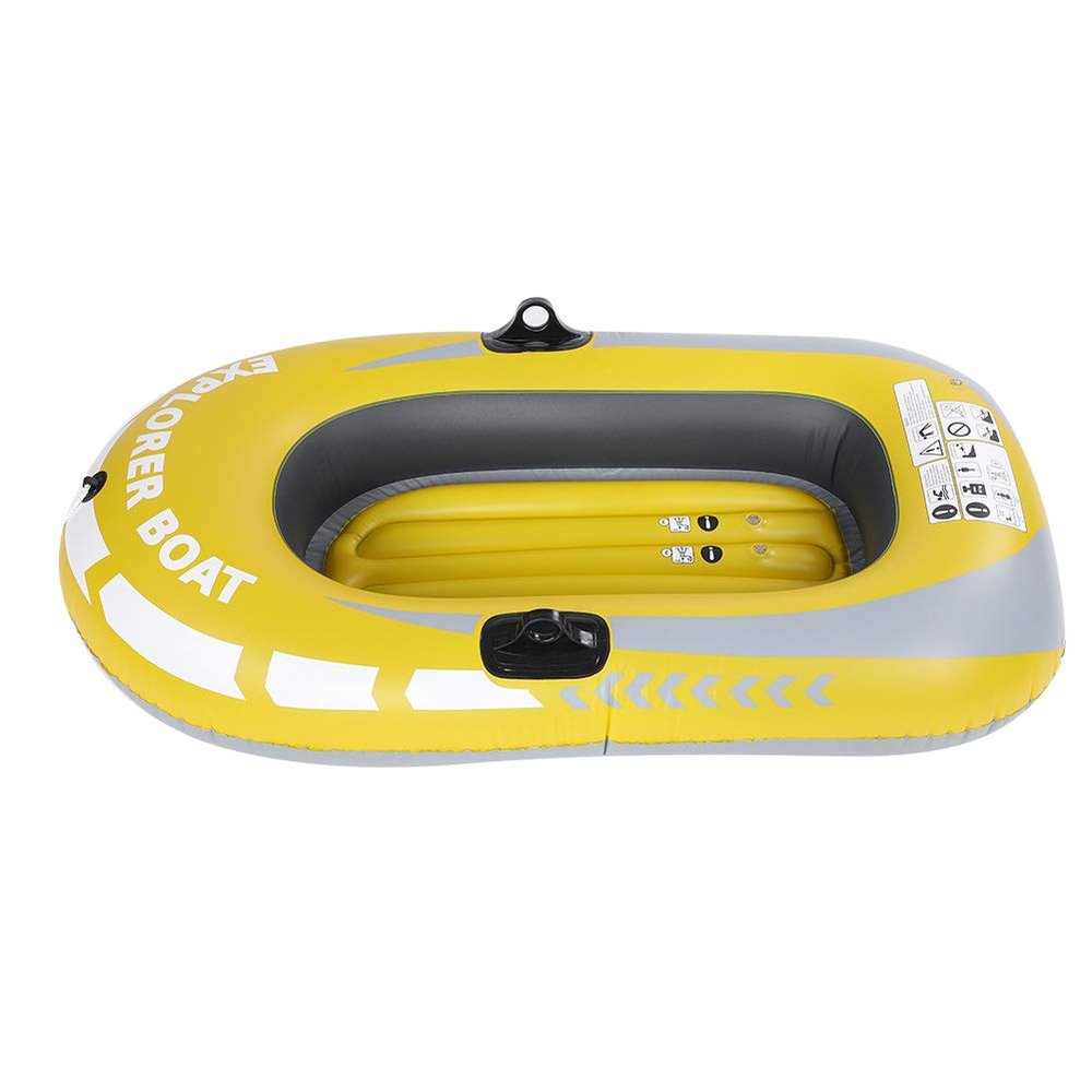 QIRG Inflatable Boat, Inflatable Design Inflatable Kayak Easy to Fold Airtight for Boating