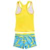 PROALLO Girls Bathing Suits Two Piece Vest Style Swimsuit with Boyshort Tankini Swimwear Yellow view 2