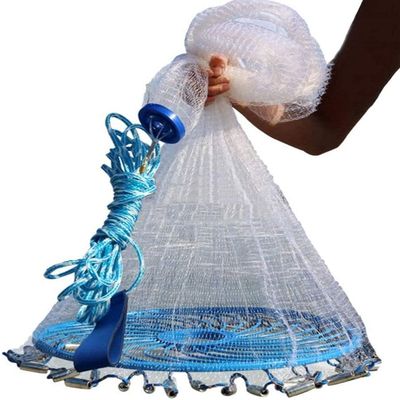 Lawaia Throw Net Saltwater Fishing Cast Net Casting Nets Throw Hand Fishing Net Monofilament Size 9FT Radius
