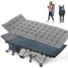 NAIZEA Folding Camping Cots for Adults, Portable Cot with Mattress Heavy Duty Outdoor Bed with Carry Bag 1200d Oxford Cloth Sleeping Cots for Camping Office Nap Home Guest Beach Travel view 1