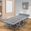 NAIZEA Folding Camping Cots for Adults, Portable Cot with Mattress Heavy Duty Outdoor Bed with Carry Bag 1200d Oxford Cloth Sleeping Cots for Camping Office Nap Home Guest Beach Travel view 2