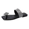 Square Diamond Flip Flops for Womens Summer New Leisure Simple Toe Ring Slippers Fashion Sandals view 1