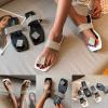 Square Diamond Flip Flops for Womens Summer New Leisure Simple Toe Ring Slippers Fashion Sandals view 4