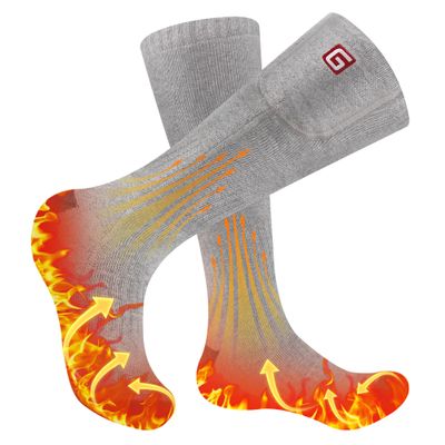 QILOVE Electric Heated Socks for Men Women, Rechargeable Heating Socks