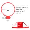 Basketball Rim Indoor and Outdoor Wall-Mounted Basketball Hoop, 39cm Steel Suspension Board Basketball Board (Color : Red) view 4