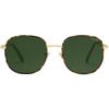 SOJOS Classic Trendy Square Sunglasses for Women Men Cute Big Frame Gold Shades SJ1137, Dark Tortoise/Green view 1