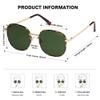 SOJOS Classic Trendy Square Sunglasses for Women Men Cute Big Frame Gold Shades SJ1137, Dark Tortoise/Green view 4