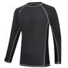 HARGLESMAN Men's Rash Guard Shirts Long Sleeve UV Protection Tee T Shirt Sun Tops for Beach Surfing Swimming Snorkeling Fishing Climbing Hiking Paddleboard Black M view 2