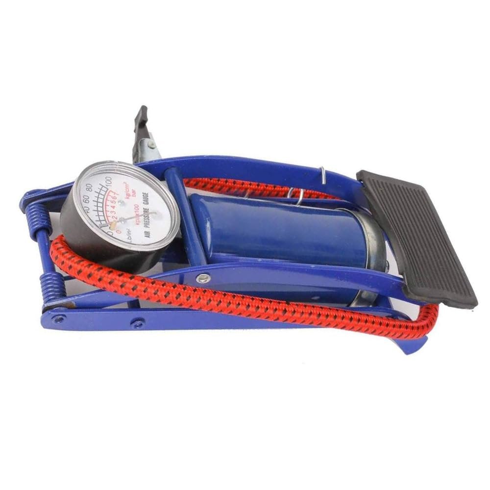 Car Bicycle Bike Single Cylinder Barrel Tyre Inflator Foot Pump w/Pressure Gauge Single Cylinder Barrel Tyre Foot Pump + Pressure Gauge Car Bicycle Bike