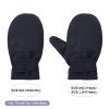 Lined Fleece Toddler Mittens Kids Winter Warm Gloves Waterproof Snow Baby Mitten Child Ski Gloves for Boys Girls Black L view 3