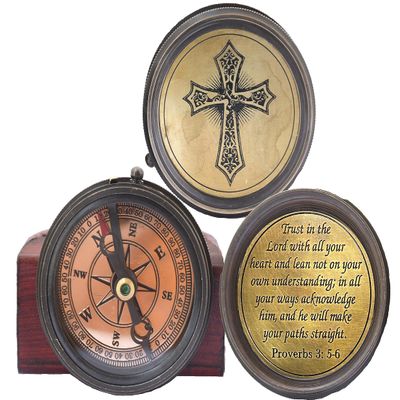 Baptism Gift Engraved Cross and Be Strong and Courageous, Jeremiah 29:11 Confirmation Gift Ideas, Uplifting | Heavenly Gift of Faith. The Perfect Baptism Gift, Missionary, Birthday (Proverbs 3: 5-6)
