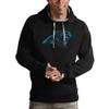 Antigua Men's Black Carolina Panthers Victory Pullover Hoodie