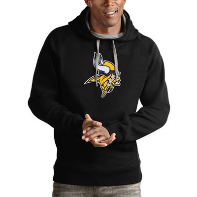 Antigua Men's Black Minnesota Vikings Victory Pullover Hoodie