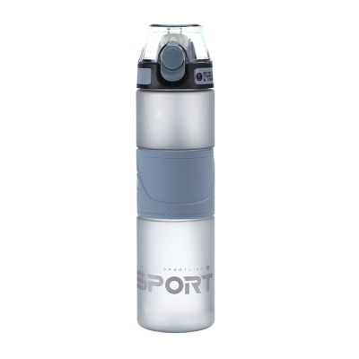 HNGM Water Bottle Sport Water Cup Bottle Outdoor Travel Portable Leak Proof Drinkware Matte Plastic Fitness Kitchen Bottle No BPA water bottle (Capacity : 500ml, Color : GRAY)