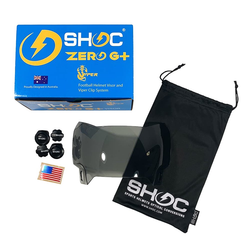 Shoc Zero G Plus Visor for Riddell SpeedFlex Football Helmets Smoke 40%