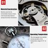 Eboxer Mechanical Stopwatch, Stainless Steel Stopwatch Timer Sports Chronograph Running Timer Handheld Sports Chronograph for Sports Referee Count Timer view 3