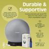 Retrospec Luna Exercise Ball with Pump - Anti-Burst Fitness Equipment for Yoga, Core Training & Stability - Home Gym Swiss Ball for Office & Pregnancy view 3