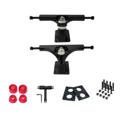 FEBRONG Skateboard Accessories Land Surfboard Bracket Big Fishboard Bridge Steering Axle Long Board Surfboard-Black with Tool