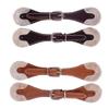 Showman Youth Argentina Cow Leather Spur Straps w/Rawhide Overlay Ends (Burgundy) view 1