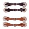 Showman Youth Argentina Cow Leather Spur Straps w/Rawhide Overlay Ends (Burgundy) view 3