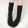 Mfacl Thigh High Socks Womens Knee High Socks - 1Pair Women Girls Fashion School Student Socks Spring Summer Over Knee Thigh High Elastic Stockings Black/White (Color : Black) view 2