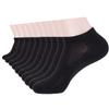 10-Pairs Women's Black Low Cut Socks, Cotton & Pearl-Fiber Ankle Socks, Breathable, Moisture-Wicking, Soft, Decrease Odor Sock view 1