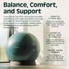 Retrospec Luna Exercise Ball with Pump - Anti-Burst Fitness Equipment for Yoga, Core Training & Stability - Home Gym Swiss Ball for Office & Pregnancy view 2