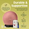 Retrospec Luna Exercise Ball with Pump - Anti-Burst Fitness Equipment for Yoga, Core Training & Stability - Home Gym Swiss Ball for Office & Pregnancy view 3