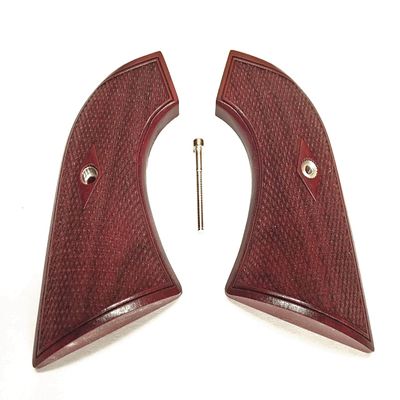 Rosewood Checkered Ruger New Vaquero Grips