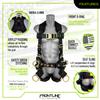 Frontline 350TWQC Patriot Construction Harness with Airflo and Quick Connect Buckles - Made in USA (XL, Patriot Tower Climbing Harness) view 3
