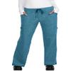 KOI Basics Women's Holly Scrub Pants (Heather Caribbean Blue, 3X-Large Petite) view 1