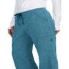 KOI Basics Women's Holly Scrub Pants (Heather Caribbean Blue, 3X-Large Petite) view 3