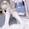 Mfacl Thigh High Socks Womens Knee High Socks - Maid Lolita Socks Knee High Cosplay Costumes Accessories Cute Kwaii Girl Long Socks Lady White Knee Socks (Color : White, Size : One Size) view 3