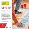 True Sip N Tip Party Game, Board Game for 2 to 4 Players, Drinking Game, Includes Mat and Spinner view 2