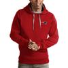 Antigua Men's Red New England Patriots Logo Victory Pullover Hoodie view 1
