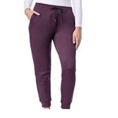 32 Degrees Ladies Fleece Jogger (Heather Infinity Plum, Small)
