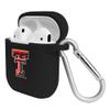 AudioSpice Collegiate Texas Tech Red Raiders Silicone Cover for Apple AirPods (1st and 2nd Generation) Charging Case with Carabiner view 3