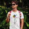 Love is Love V-Neck T-Shirt Rainbow Flower LGBT Acceptance Gay Pride Tee White Small view 4