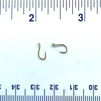 100 Gerry's Tackle 2X Strength Gold Salmon Egg Hooks Size 14