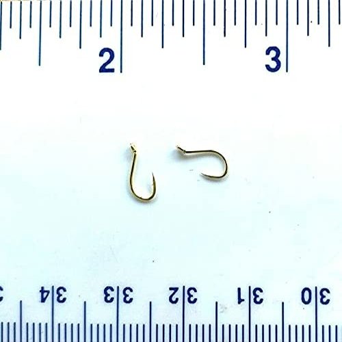 100 Gerry's Tackle 2X Strength Gold Salmon Egg Hooks Size 14