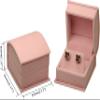 The Jewellery Pak Pink Color Luxury Velvet Stud Earring Gift Box...Comes with an Extra White Packer Box(Jewelry Not Included) view 4