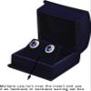Navy Blue Color Luxury Velvet Multiple Use Earring Necklace Pendant Jewelry Gift Box for Wedding, Birthday, Valentine' Day, Mother's Day, Christmas...Comes with an Extra Individual White Packer Box view 2