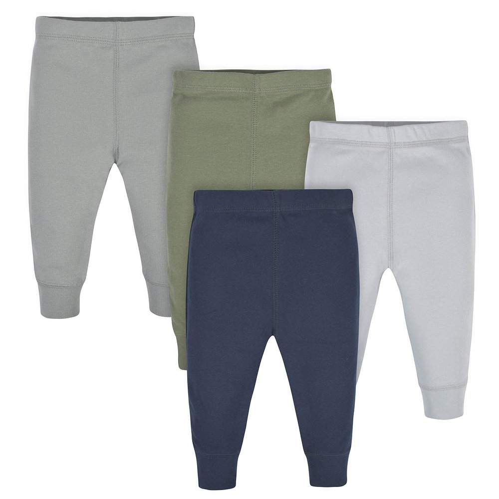 Gerber Baby Boys 4-Pack Sweatpants, Navy/Army Green, 6-9 Months US