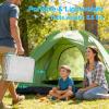 YUFIFAIRY Small Folding Camping Table, 2ft Portable Table with 3 Adjustable Heights, Aluminum Lightweight Foldable Picnic Table with Mesh Layer and Extension Legs for RV, BBQ and Indoor (Silver) view 3