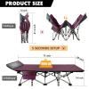 MOPHOTO Folding Camping Cot for Adults, Heavy Duty Sleeping Cot for Adults Portable Sleeping Bed Outdoor Cot Bed for Home Camp Office Use view 3