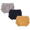Unisex Baby Girls Boys 3 Pack Shorts Cotton Linen Blend Ruffle Bloomer Cute Loose Harem PP Shorts Pants Outfit view 1