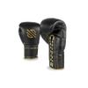 Sanabul Gold Strike Professional Boxing Gloves for Men & Women, Muay Thai Kickboxing MMA Gloves, Combat Sports Pro Sparring Training Sparring, Black Laces 14 oz view 2